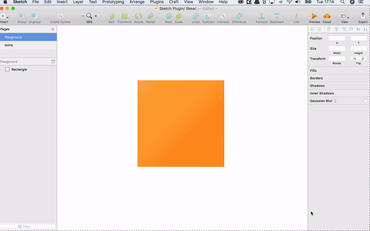 sketch插件Skew for Mac(快速倾斜形状插件)