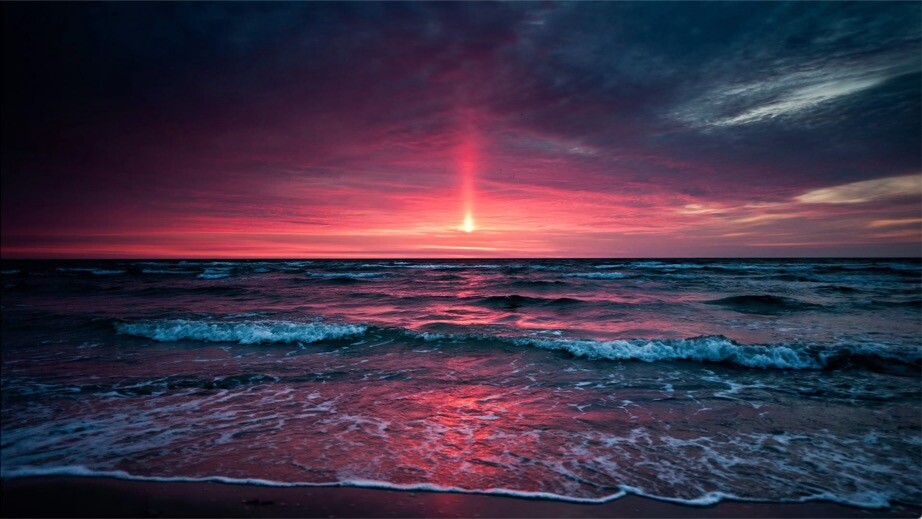 唯美夕阳海景动态壁纸