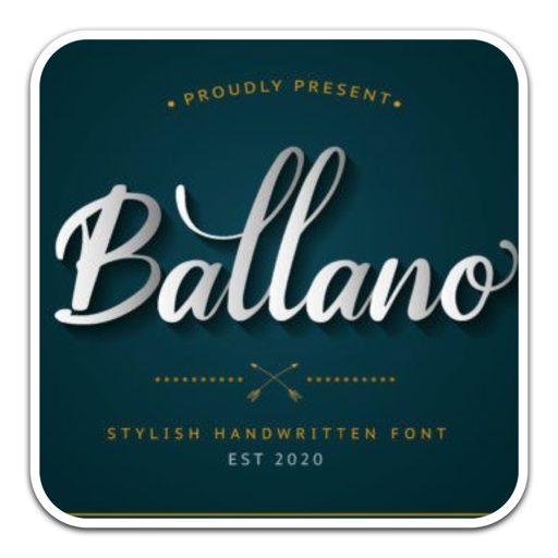 优雅手写书法字体Ballano