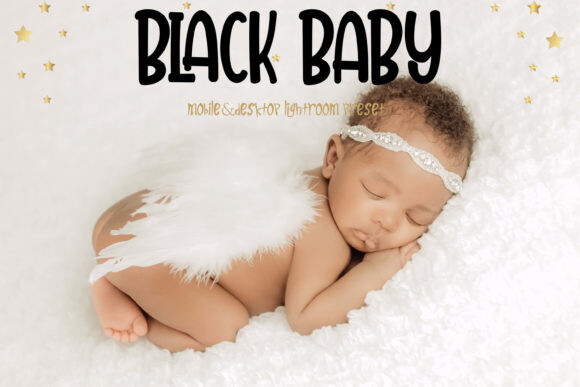 黑人婴儿摄影调色效果lr预设
