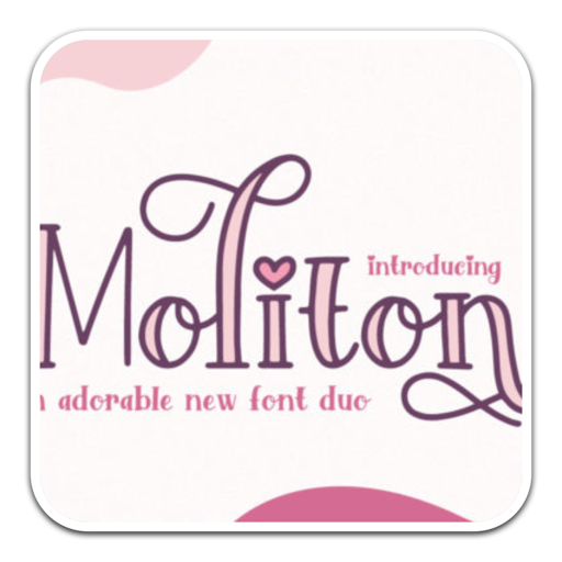 Moliton时尚衬线设计字体 for mac