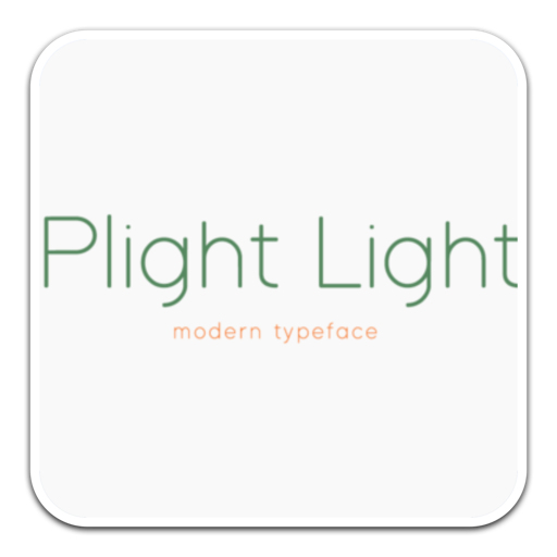 Plight Light现代优雅简约字体 for mac