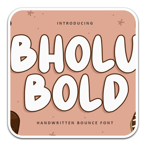 可爱风格英文显示字体Bholu Bold  