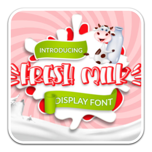 Fresh-Milk现代卡通趣味字体 for mac