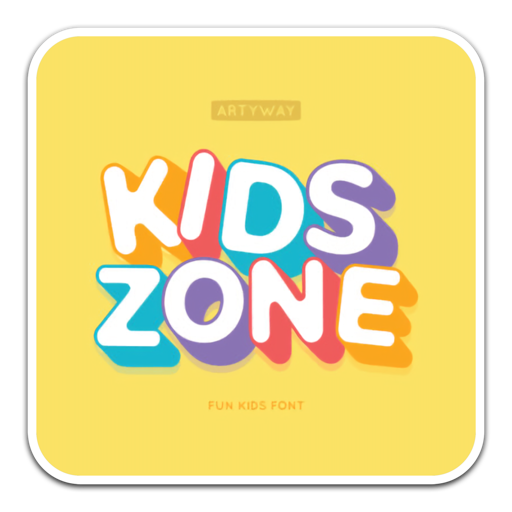 彩色卡通字体Kids Zone