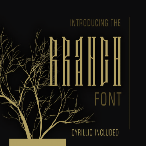 独特的现代英文衬线字体Branch