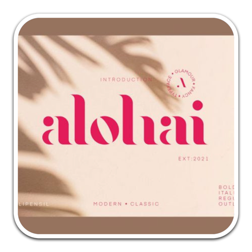 现代英文显示字体Alohai