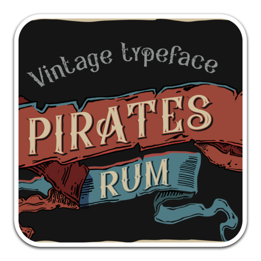 Pirates Rum创意海盗复古字体 for mac