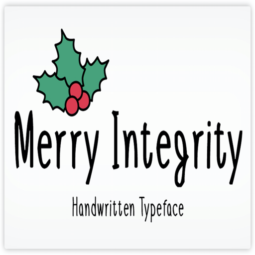 简洁的手写英文字体Merry Integrity