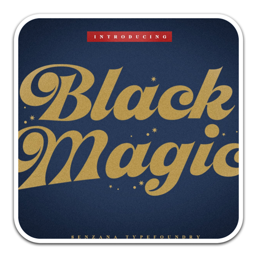 Black Magic经典复古创意设计字体 for mac