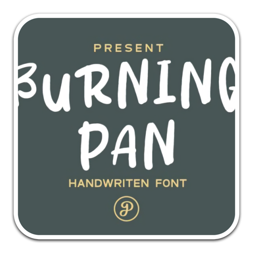 手写风格的粗体字体Burning Pan