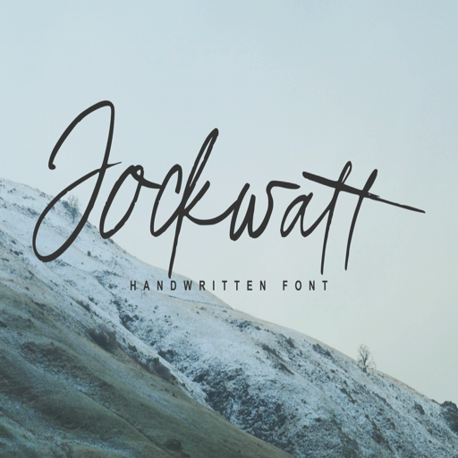 现代时尚英文书法字体Jockwatt Font