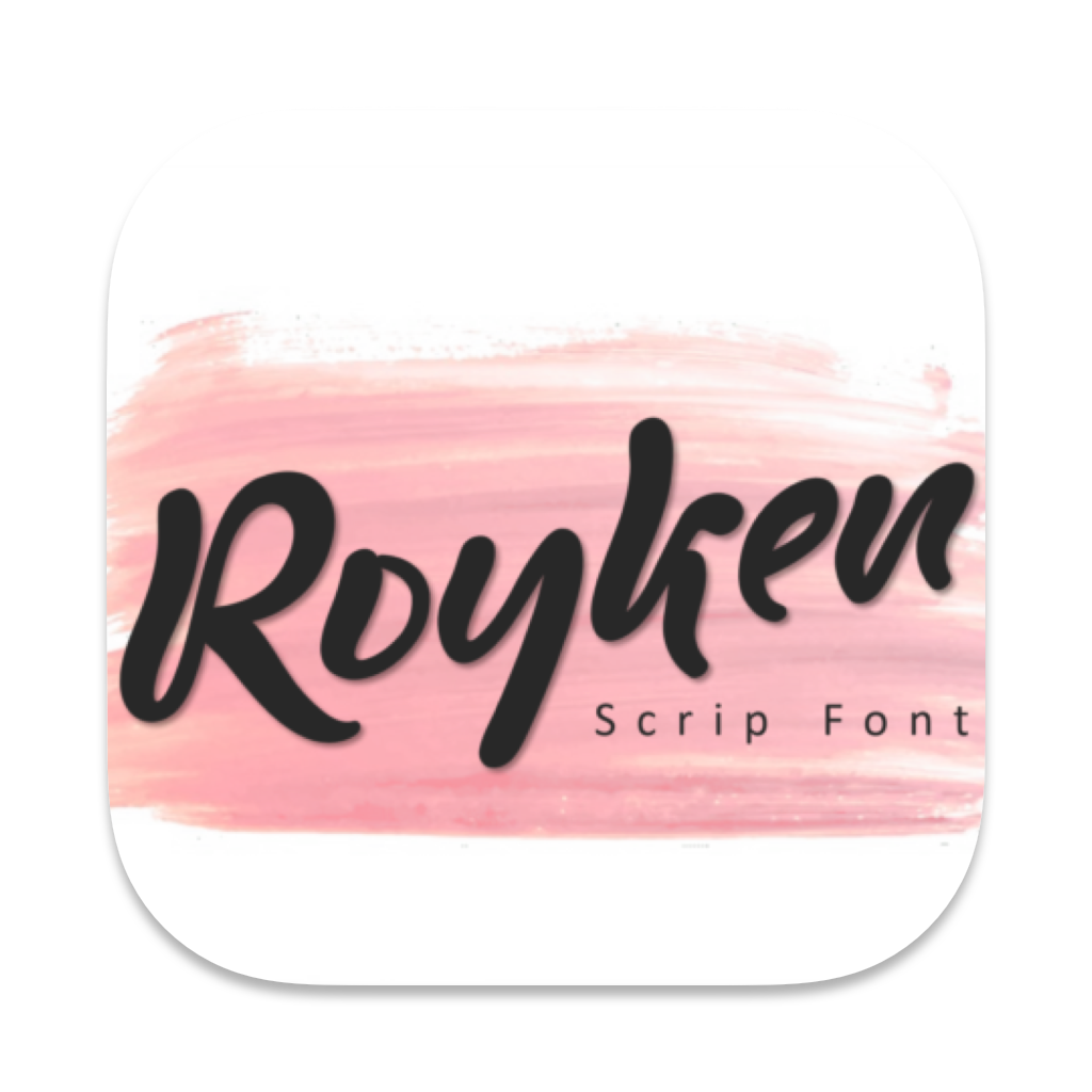 Royken油漆刷手字体