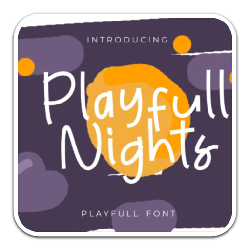 Playfull Nights甜美手写艺术设计字体 for mac