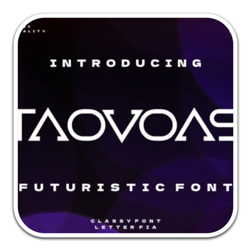 科技感设计字体Taovoas