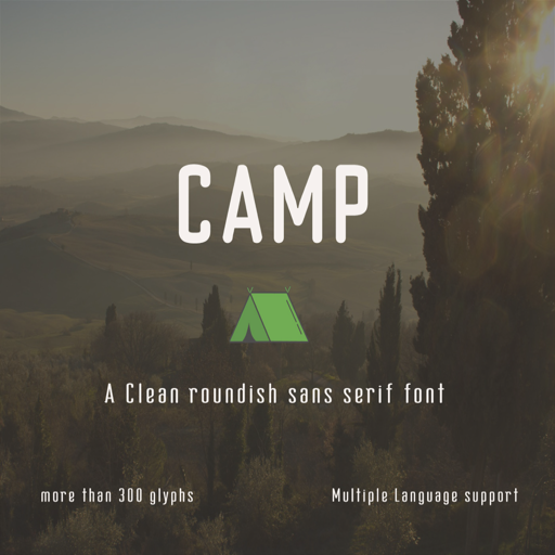 无衬线英文圆角字体Camp Typeface