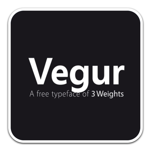Vegur无衬线设计字体