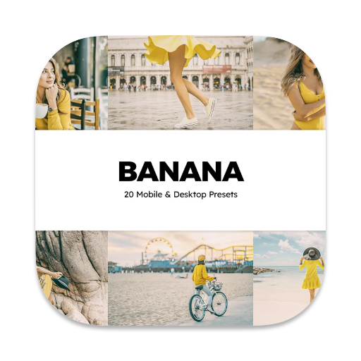 香蕉黄色和浅色调户外视频调色lut预设包