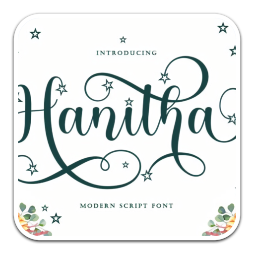 创意书法字体Hanitha