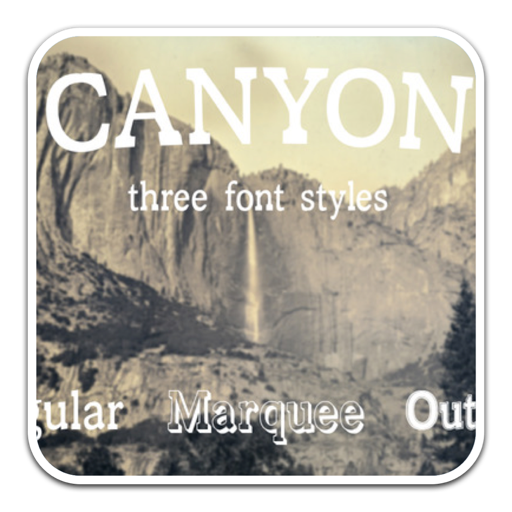 Canyon英文艺术字体