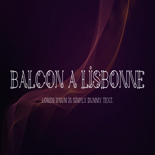创意英文字体Balcon a lisbonne