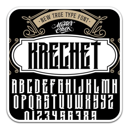 Krechet艺术设计字体 for mac