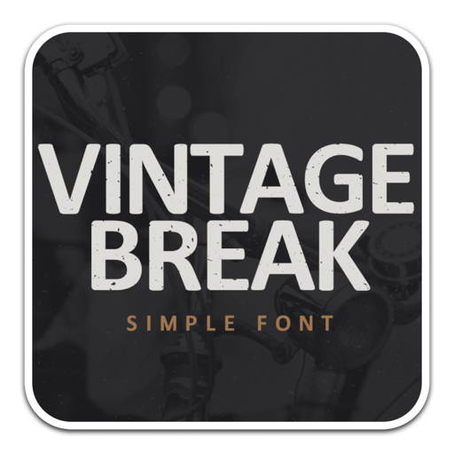 Vintage Break复古风格设计字体