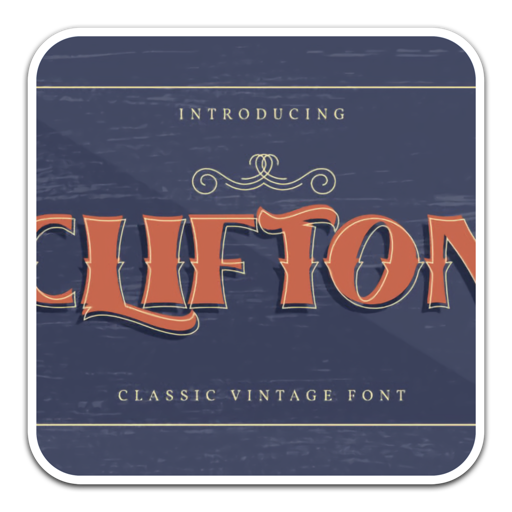 复古装饰字体Clifton