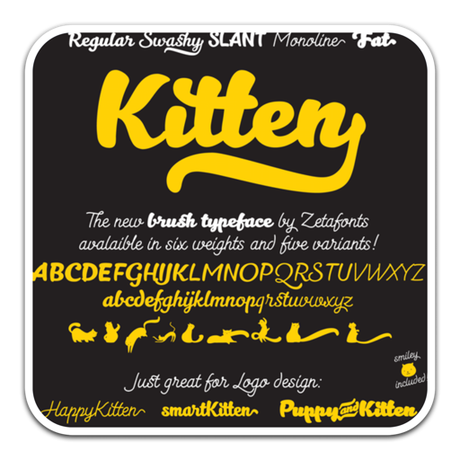 Kitten猫咪美学变体字体