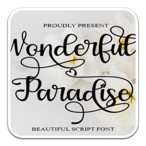 Wonderful Paradise手写风格字体