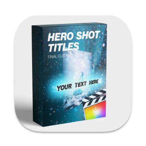 fcpx插件 6组3D浮动创意标题Hero Shot Titles