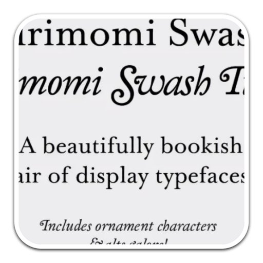 古典衬线字体Kirimomi Swash