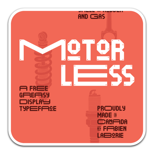 Motorless创意无衬线复古字体 for mac