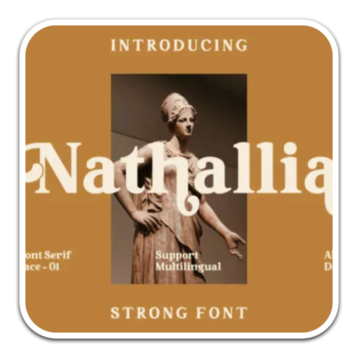 Nathallia优雅衬线艺术设计字体 for mac