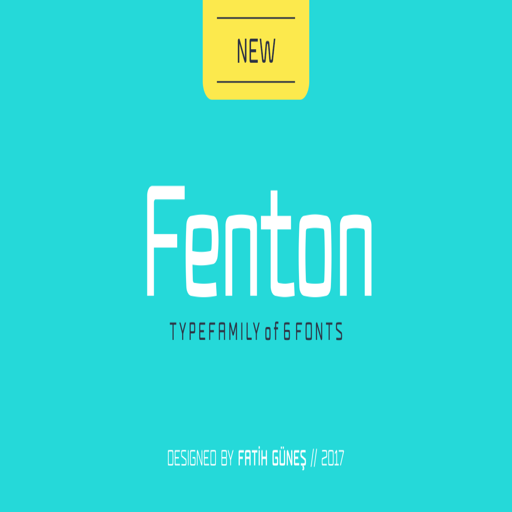 现代英文设计字体Fenton