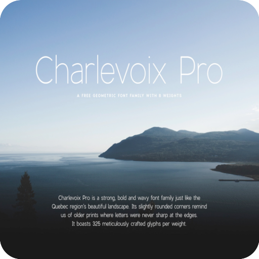 时尚英文字体 Charlevoix Pro