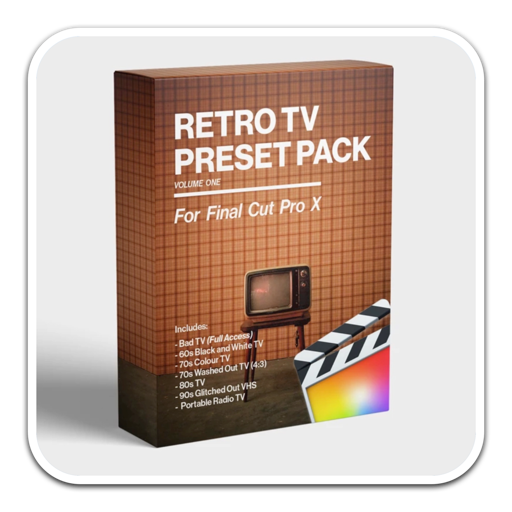 Retro TV Plug In Mac(复古电视效果fcpx插件)