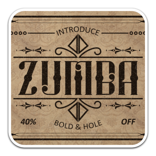 Zumba复古标签字体