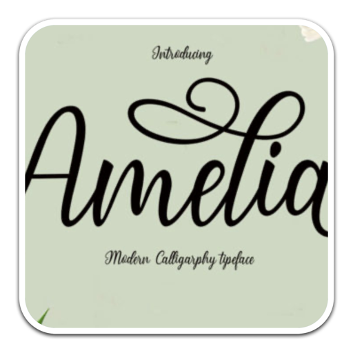 Amelia甜美脚本字体