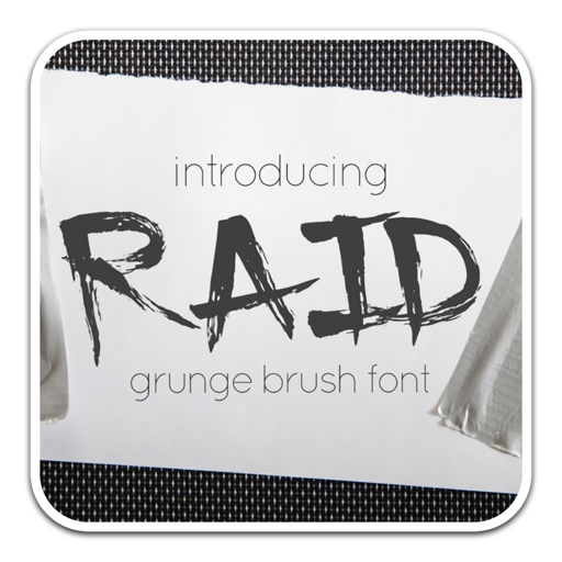 笔触风格手写英文字体Raid Grunge Brush Font