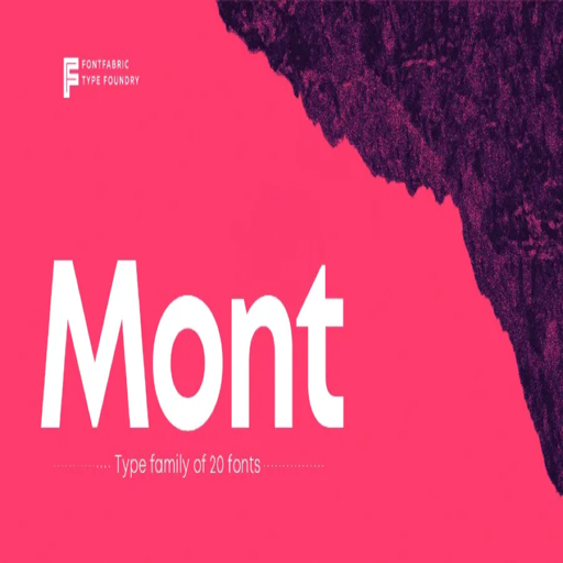 几何无衬线英文字体Mont 