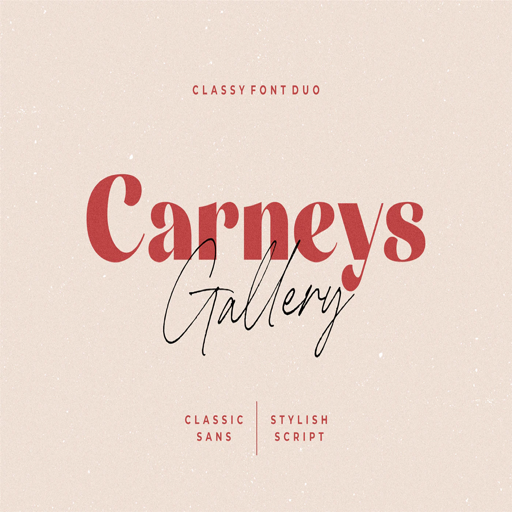 奢华手写英文字体Carneys Gallery