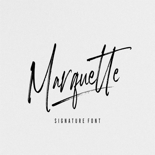 时尚英文签名字体Marquette Signature