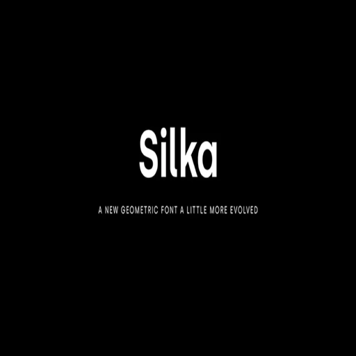 几何无衬线英文字体Silka Sans Serif
