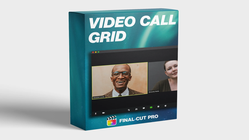 fcpx插件:视频通话网格动画效果 Video Call Grid
