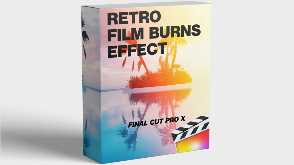 FCPX插件:复古老式电影胶片燃烧烧伤特效 Retro Film Burns