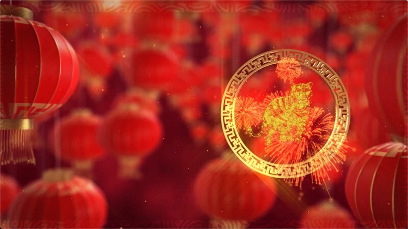 fcpx插件:Chinese New Year Logo Reveal农历新年logo标志展示