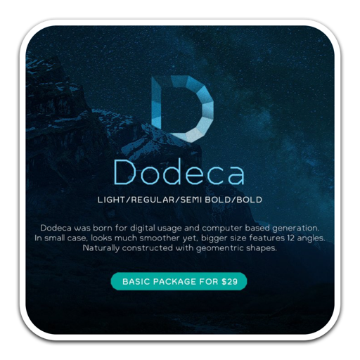 Dodeca Basic创意几何形状艺术字体 for mac