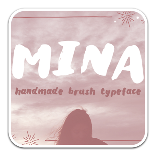 可爱的画笔字体Mina