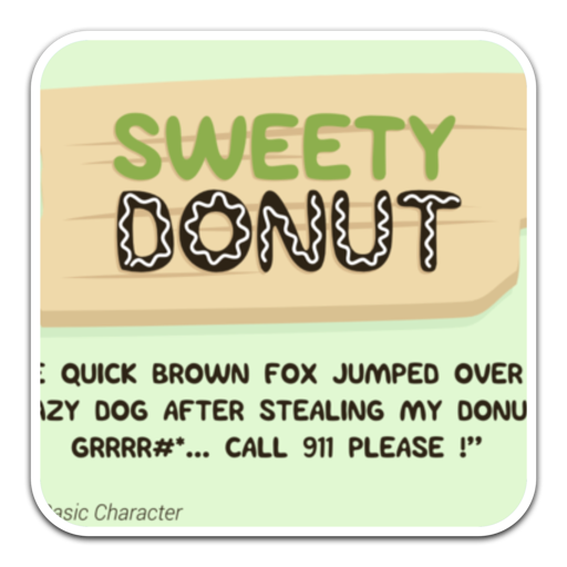 Fun Sweety Donut趣味卡通字体 for mac